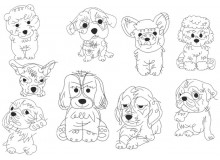 Stickserie - Hundeskizzen